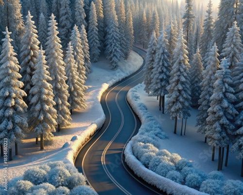 snow covered road