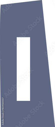 Cutout Paper I Letter