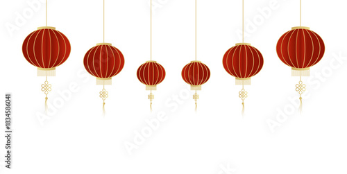 Chinese New Year lanterns banner. Chinese New Year ornament vector illustration