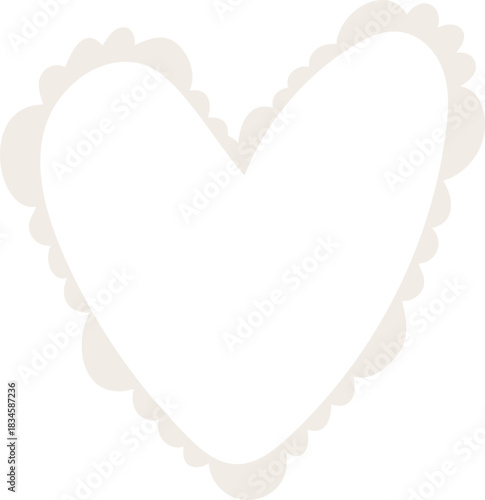 Scalloped Heart Frame Silhouette