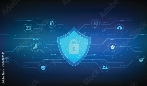 Cyber Security Threat: Low Poly Hacker & Open Lock Data Breach Vector