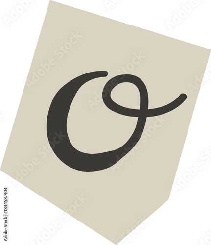 Cutout Paper O Letter