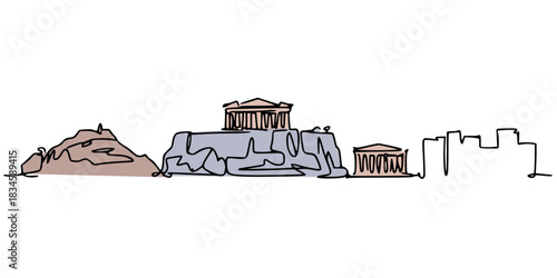 Ancient Echoes in Modern Lines, A modern tribute to classical Greece with fluid architectural forms