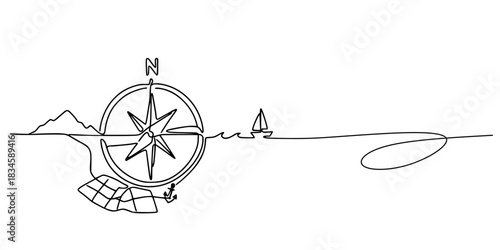 One Stroke of Exploration, Artistic representation of navigation and decision-making in one fluid line