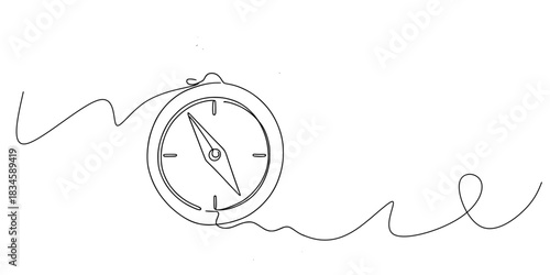 The Art of Direction, Stylized compass illustration blending simplicity and adventure