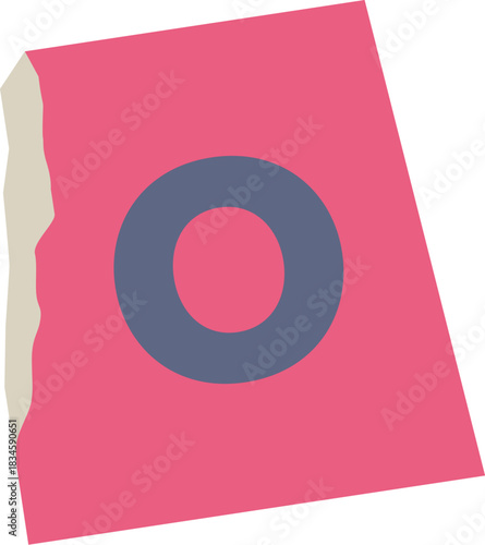 Cutout Paper O Letter