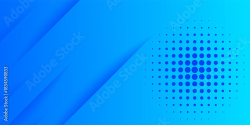 Abstract blue background with diagonal lines. Dynamic shapes composition. Vector illustration