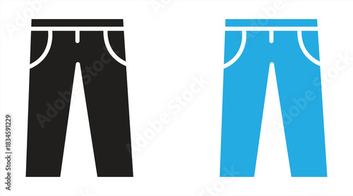 trousers vector icon, white background, vector illustration