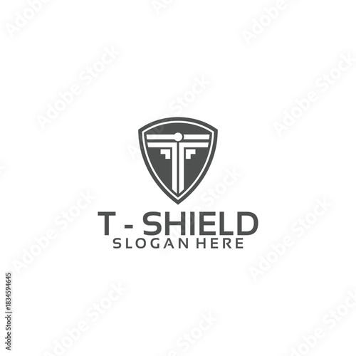 T-Shield Logo Design for Security and Protection Services.