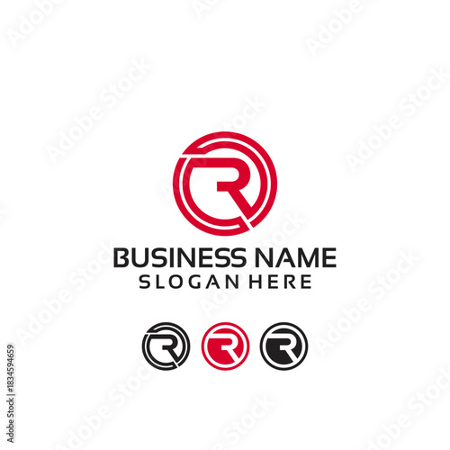 Modern Red Letter R Logo Design for Business.