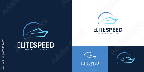 Speed Boat Logo | Fast Marine Icon for Travel, Adventure, Water Sports, and Yacht Brands