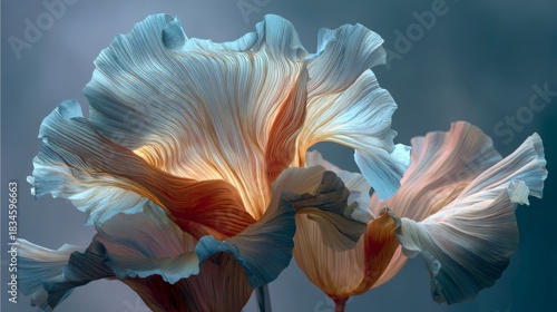 Delicate Floral Abstract with Soft Colors and Flowing Textures