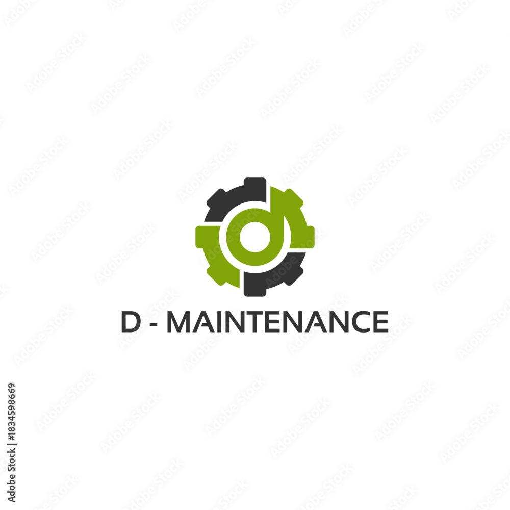 Obraz premium d initial Gear industry logo designs concept vector