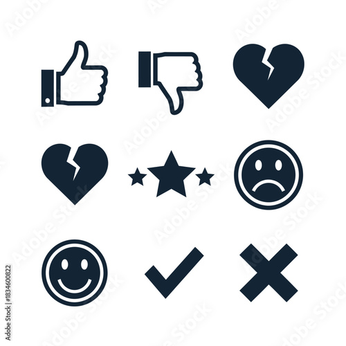 Social feedback icons