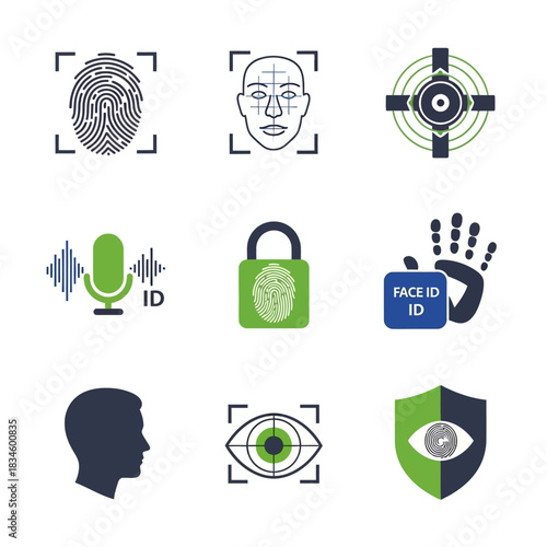 Comprehensive biometric identification icon