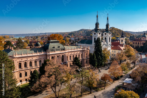 Sremski Karlovci in Autumn - drone perspective