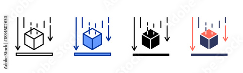 Gravity icon set multiple style collection