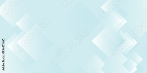 Clean and minimalist background featuring abstract geometric rhombus shapes in soft blue and white, creating a modern and serene visual.