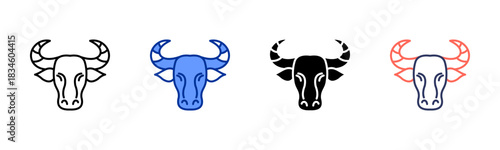 Taurus icon set multiple style collection