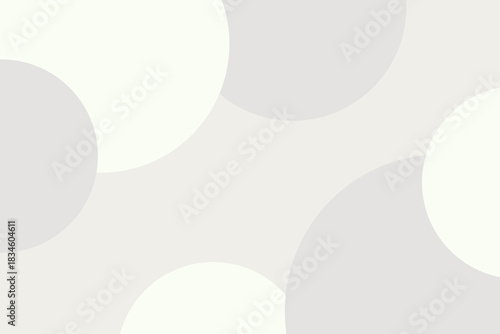 Abstract modern geometric pattern with light gray and white circles. Cloud Dancer - color 2026 year. Minimalist style vector illustration 