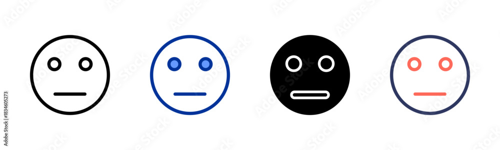 Fototapeta premium Neutral icon set multiple style collection