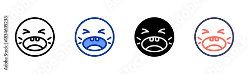 Yelling icon set multiple style collection