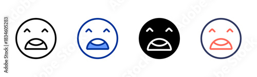 Unhappy icon set multiple style collection