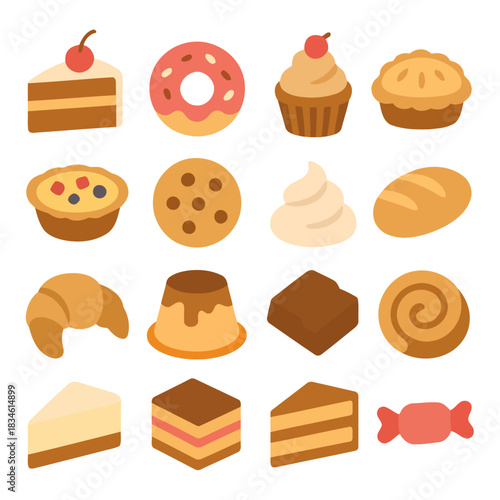 Bakery Delights: A colorful array of delectable pastries and baked goods, each a miniature masterpiece of flavor and design, ready to tantalize the senses.