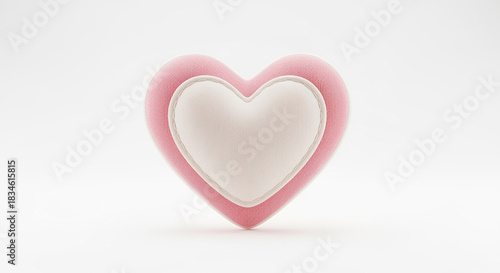 Soft Pink and White Heart-Shaped Plush Design