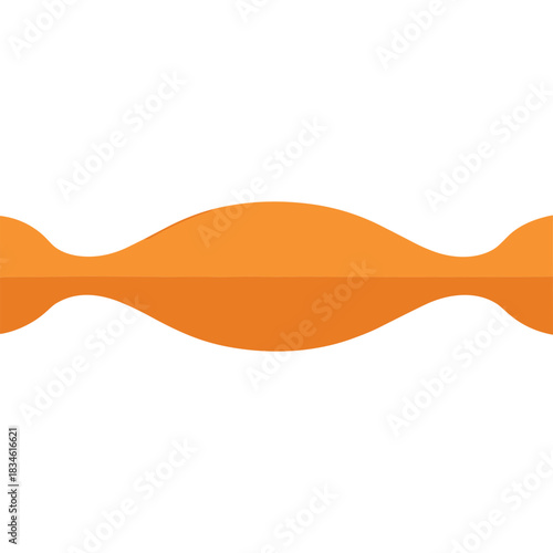 Abstract Orange Sound Wave Form Centered on Black Background with Reflection Visualizing Audio Signal Frequency and Amplitude