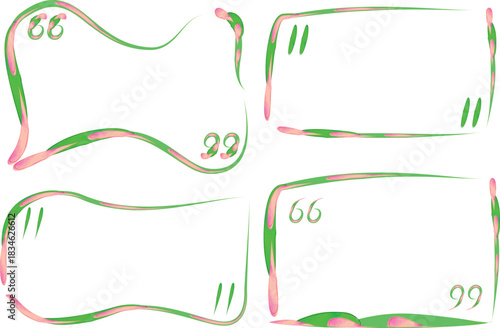 green pink colored abstract stylish creative quotation frames