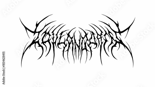 Love and pain, typography vector in symmetrical shapes dark metal lettering style for streetwear, t-shirt print apparel, sticker, poster, band logo and tattoos