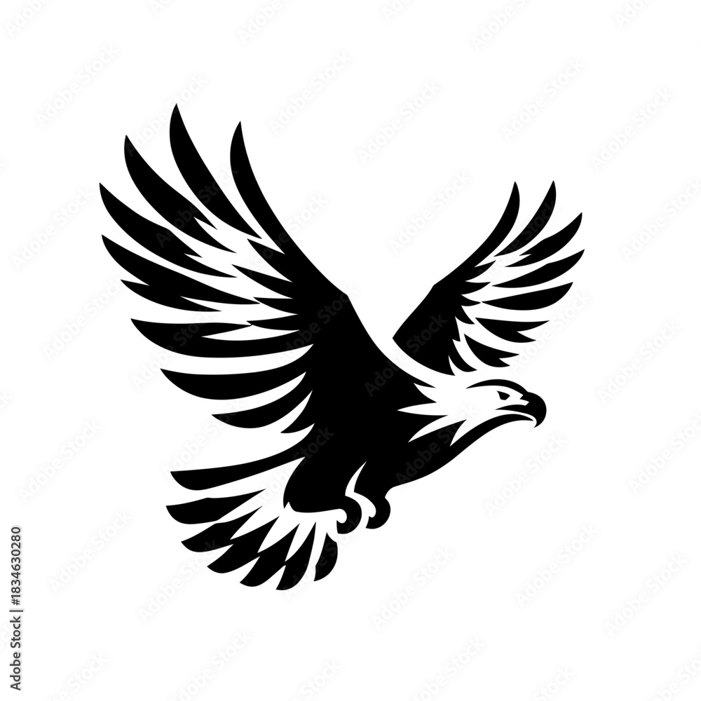 Fototapeta premium Flying Screaming eagle full b...