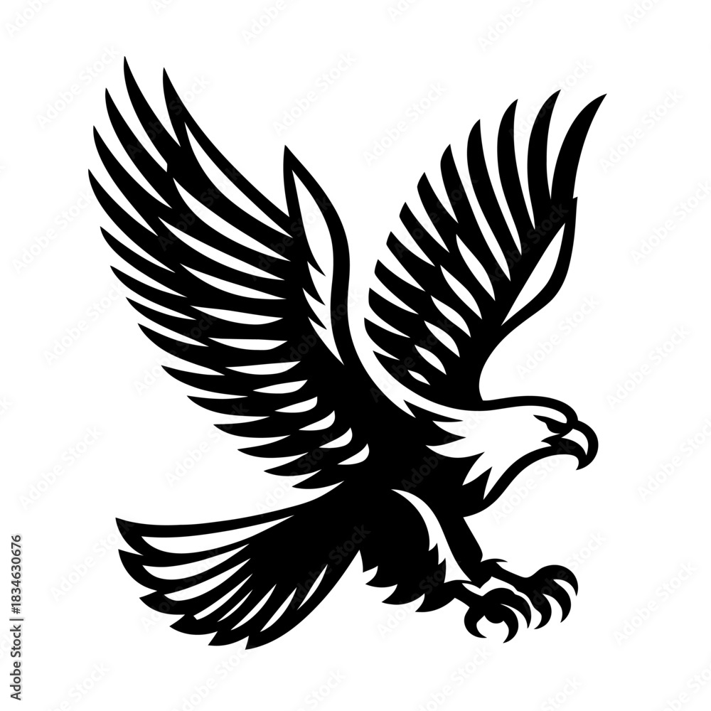 Fototapeta premium Flying Screaming eagle full b...