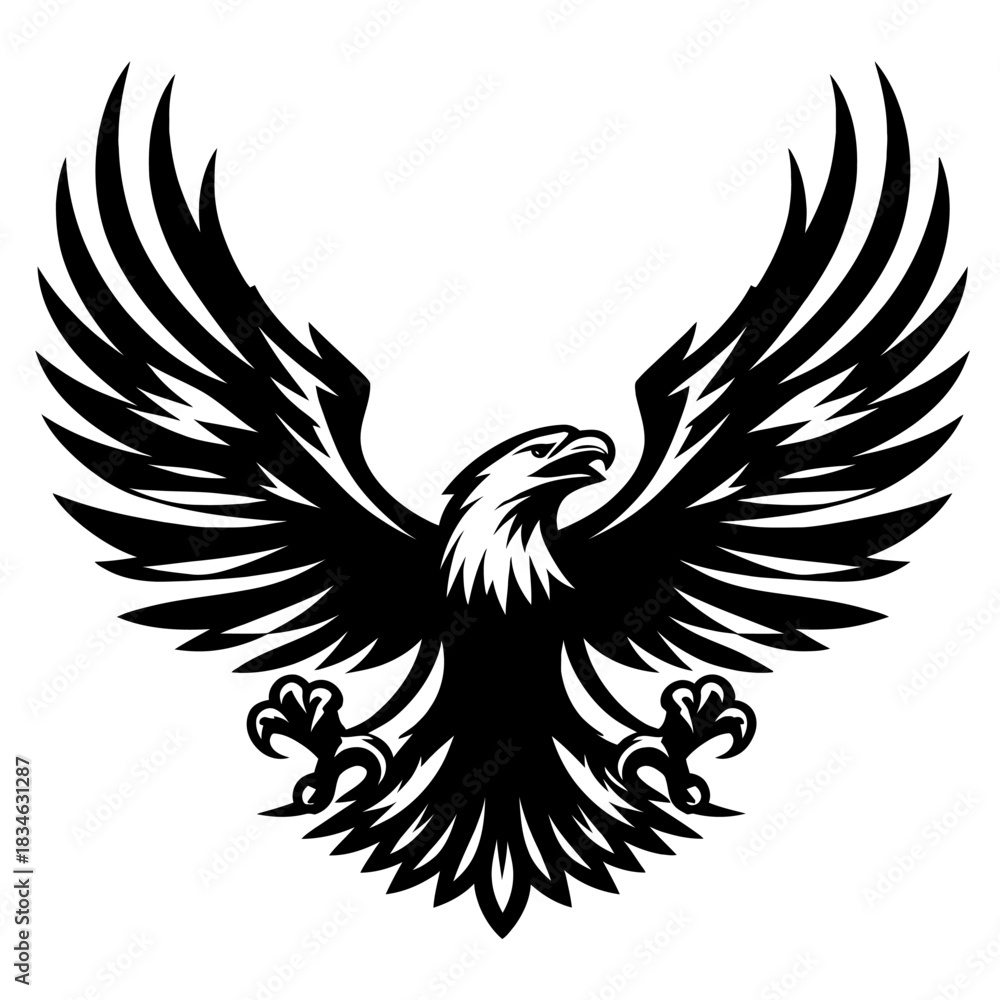 Fototapeta premium Flying Screaming eagle full b...