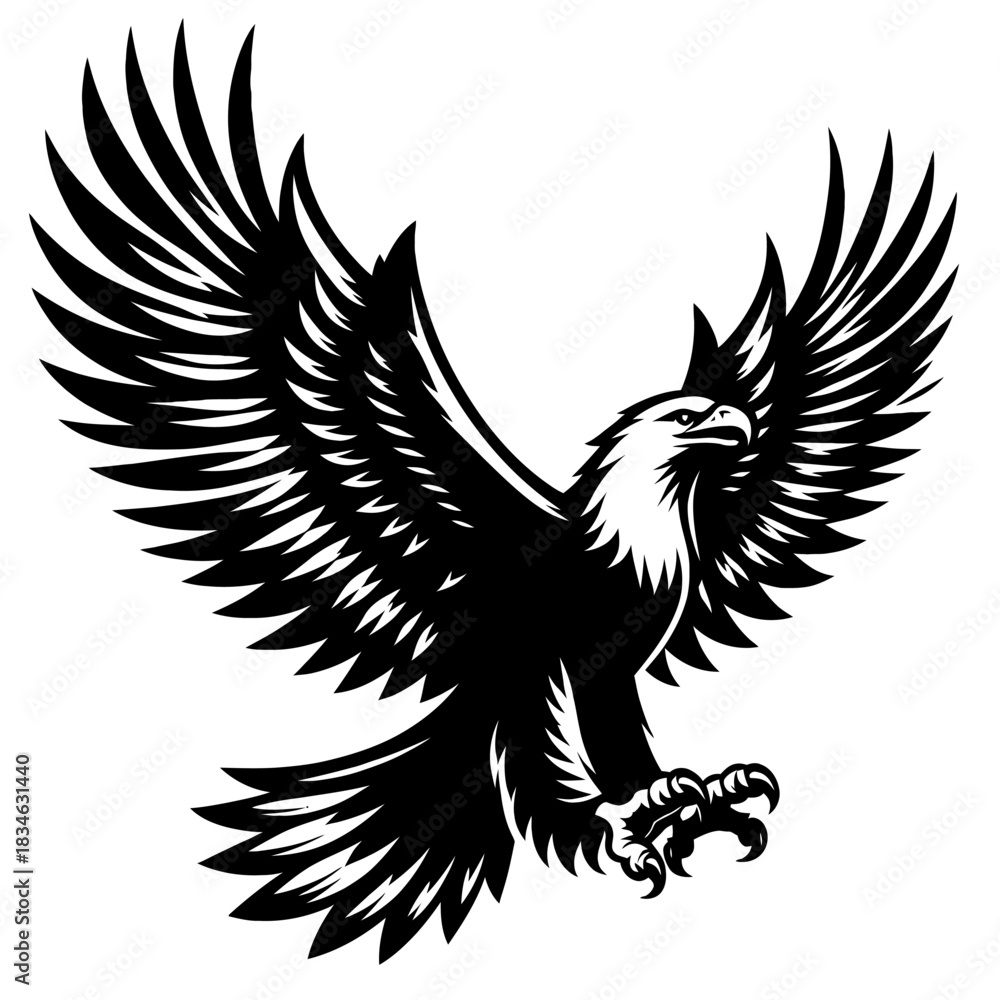 Obraz premium Flying Screaming eagle full b...