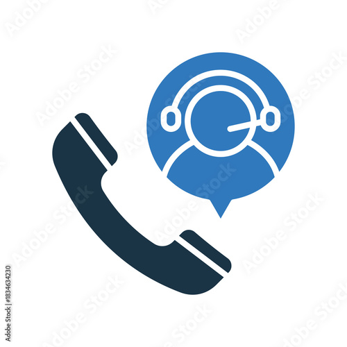 Phone Support mixed color icon