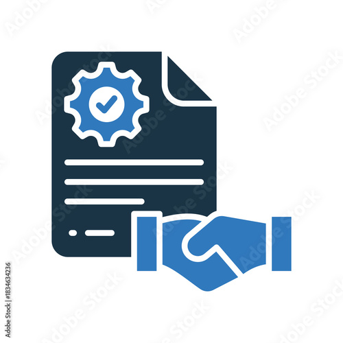 Service Level Agreement mixed color icon