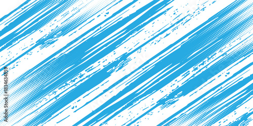 A pack of bent light blue ink vector lines. Long, rounded hand-drawn brush strokes, highlighted text, frames, and circles. Modern Asian calligraphy.