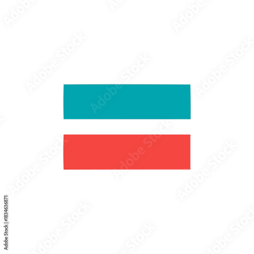 Equality Symbol Flat Icon Vector