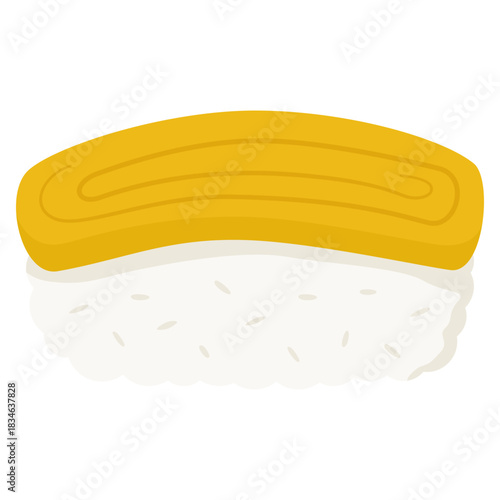 tamago nigiri sushi illustration