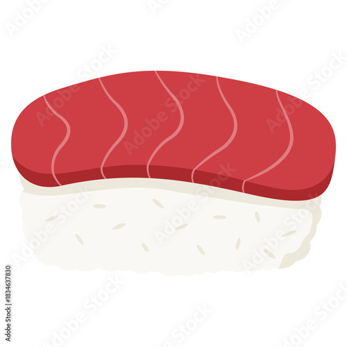 tuna nigiri sushi illustration