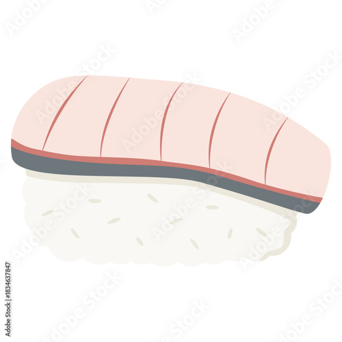 yellow tail nigiri sushi illustration