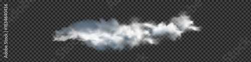Transparent special effect stands out with fog or smoke. White cloud vector.
