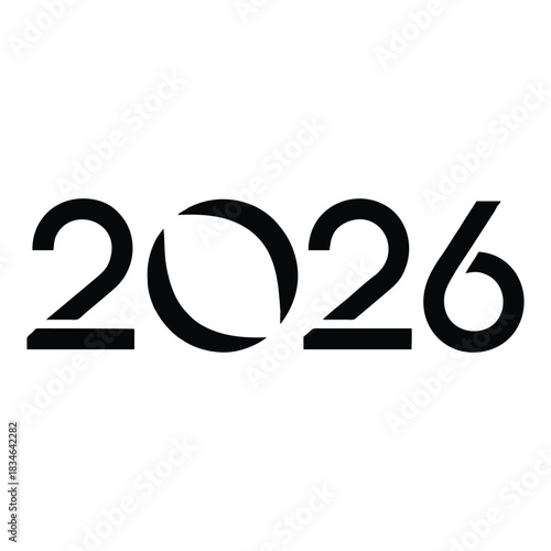 Stylish 2026 graphic design perfect for modern calendars or new year promotions
