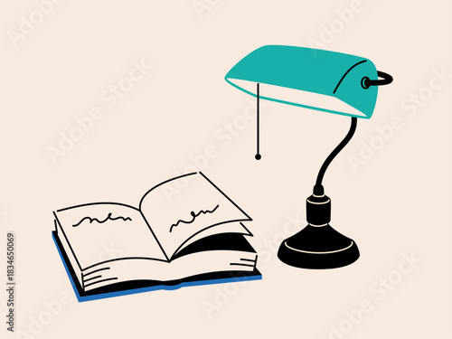 Reading Light and Open Book