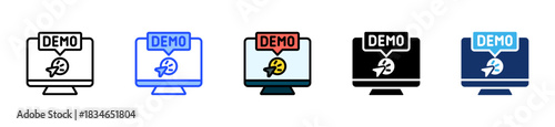 Demo Request Icon Collection With Multiple Styles
