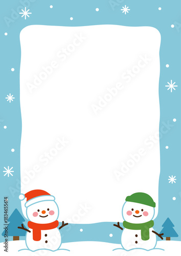 겨울 테두리배경