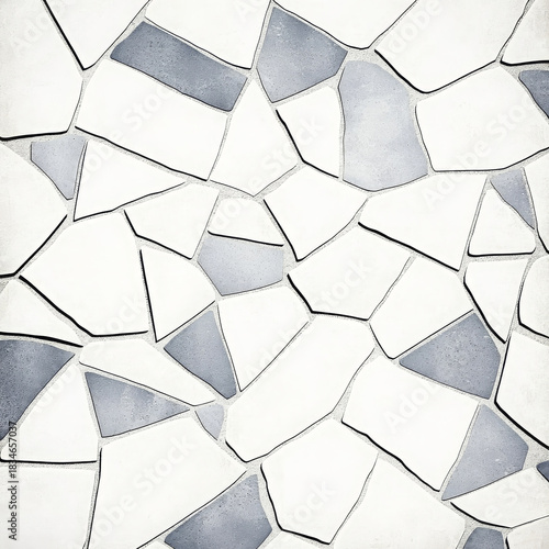 White stone tile pattern with rough texture, abstract geometric design, modern wall background