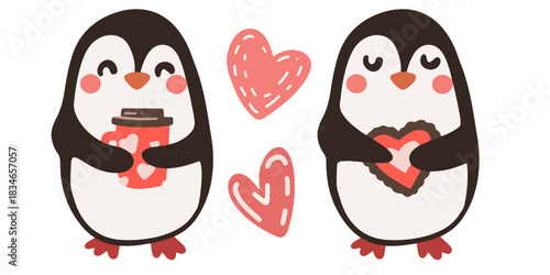 Cute set of elements for a Valentine's day decotarions